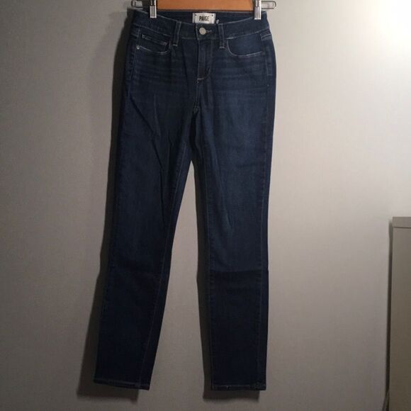 Paige Kylie jeans women's size 0 size 25 blue demin crop cropped distressed - Picture 1 of 16